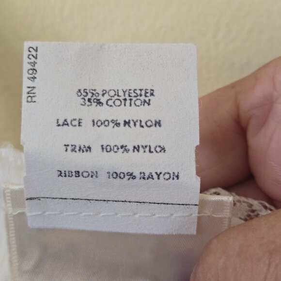 Gunne Sax By Jessica 1970s White Tie Waist Ribbon Lace Detail Maxi Dress Size 7 - Picture 10 of 10